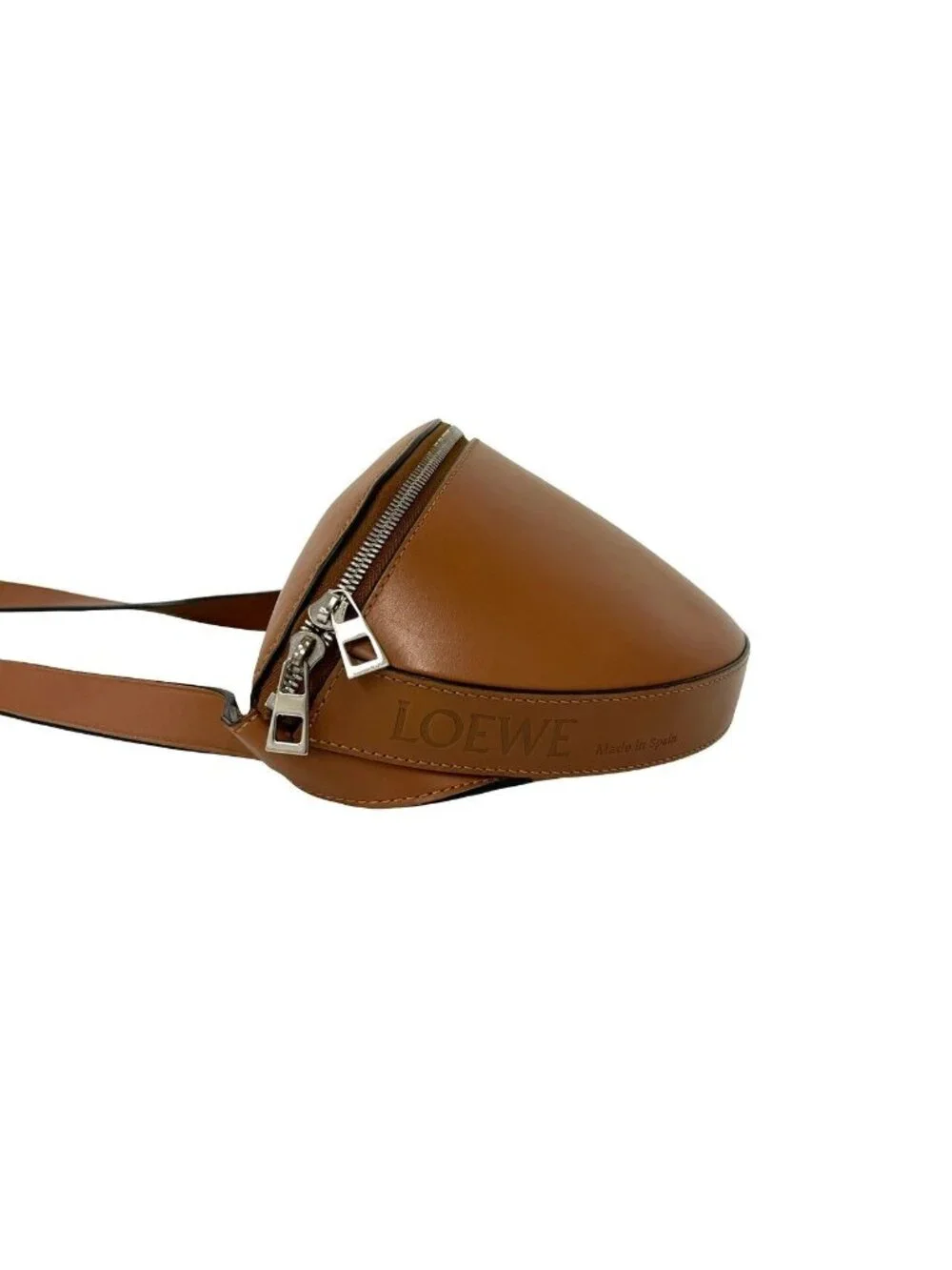 Loewe Bum Bag Anagram Logo Embossed Leather Pochette Brown